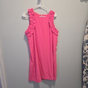 NWT Lilly Pulitzer Vibrant Pink Ruffle Dress